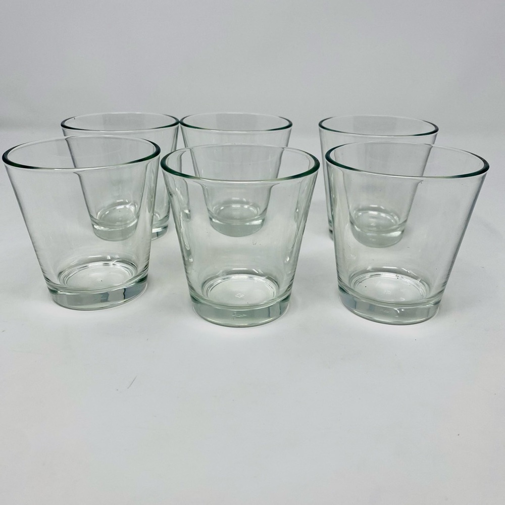 Vintage Clear Glass Tumbler Set of 6